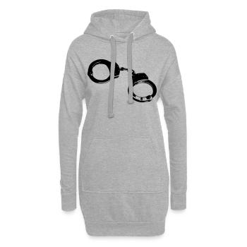 Handschellen Fesseln Used Look JGA Game over Stahl - Hoodie-Kleid - Grau meliert - Vorne