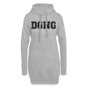 Paardesign Pärchen Ding Dong Hochzeit Geschenk - Hoodie-Kleid - Grau meliert - Vorne