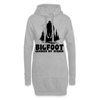 Bigfoot Grabbed My Wiener, Funny - Sweat-shirt à capuche long Femme - gris chiné - Devant