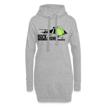 Back at home! - Hoodie-Kleid - Grau meliert - Vorne