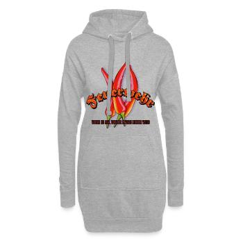 Wenn es mal wieder heißer - Hoodie-Kleid - Grau meliert - Vorne