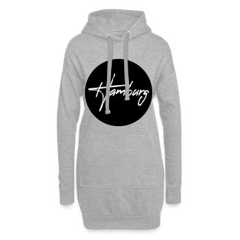 T-Shirt Hambourg HH Circle Vintage Gift - Sweat-shirt à capuche long Femme - gris chiné - Devant