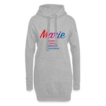 Marie - Hoodie-Kleid - Grau meliert - Vorne
