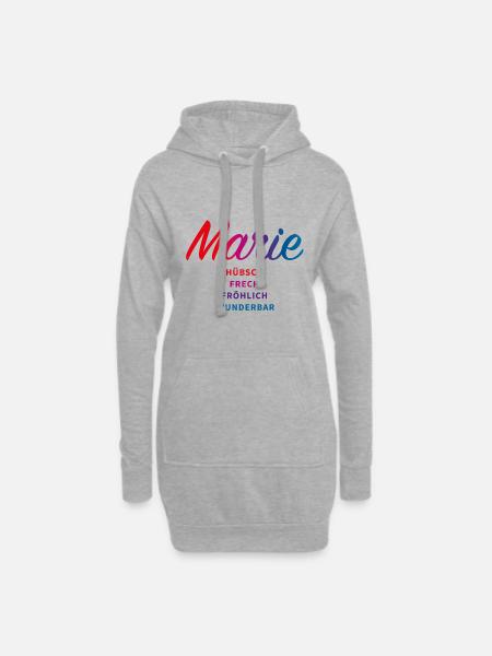 Marie - Hoodie-Kleid - Grau meliert