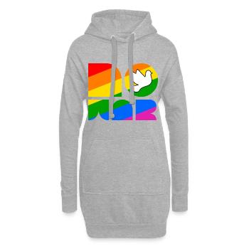 No War LGBTQ Pride Month Shirt - Hoodie-Kleid - Grau meliert - Vorne