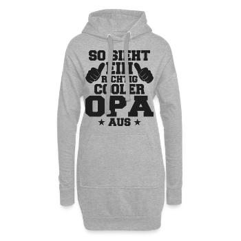 So Sieht Ein Richtig Cooler Opa Aus - Hoodie-Kleid - Grau meliert - Vorne