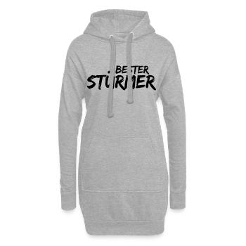Fußball T-Shirt Bester Stürmer Geschenk - Hoodie-Kleid - Grau meliert - Vorne