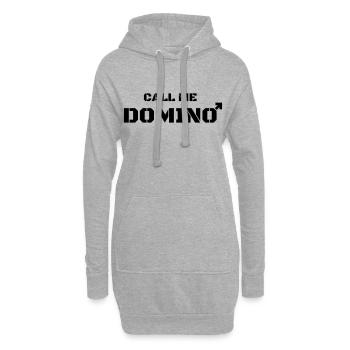 Appelez-moi Dominoes, pas dominatrice - Sweat-shirt à capuche long Femme - gris chiné - Devant