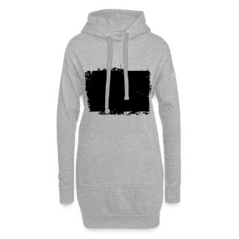 LEINWAND GRUNGE 19 6 - Hoodie-Kleid - Grau meliert - Vorne
