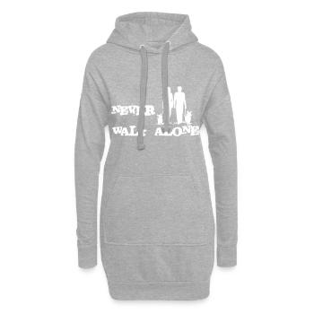 Chien - Sweat-shirt à capuche long Femme - gris chiné - Devant