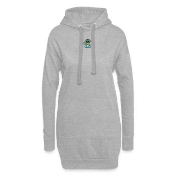 Pixel MiniBear Geek - Sweat-shirt à capuche long Femme - gris chiné - Devant