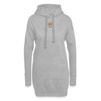 Pixel MiniBear Neon Orange - Sweat-shirt à capuche long Femme - gris chiné - Devant