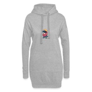 Bande dessinée d’hiver dauphin - Sweat-shirt à capuche long Femme - gris chiné - Devant