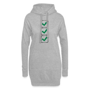 3 Haken Buttons - Hoodie-Kleid - Grau meliert - Vorne