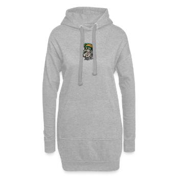 Rasta Cat Coffee Weed Repeat - Sweat-shirt à capuche long Femme - gris chiné - Devant