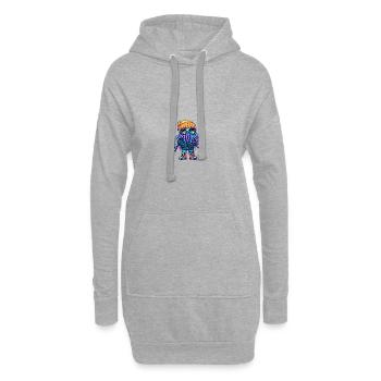 Qualle Winter Comic - Hoodie-Kleid - Grau meliert - Vorne