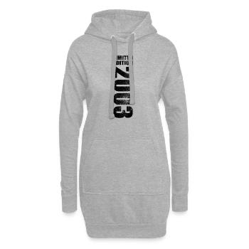 20. Geburtstag Geschenk 2003 - Hoodie-Kleid - Grau meliert - Vorne