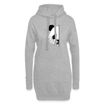 Mi-panda - Sweat-shirt à capuche long Femme - gris chiné - Devant