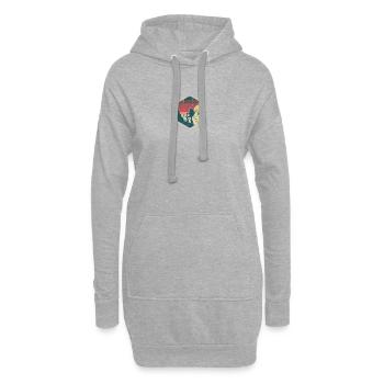 Badge hexagonal d’escalade du sommet du coucher de soleil - Sweat-shirt à capuche long Femme - gris chiné - Devant