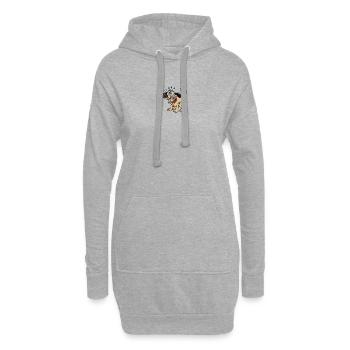Funny Cartoon Dog Poop Pose Puppy Humor Art - Hoodie-Kleid - Grau meliert - Vorne