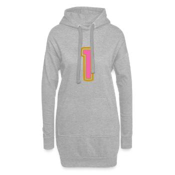 1. 1 JAHR. 1. JAHRESTAG. 1 JAHR GEBURTSTAG - Hoodie-Kleid - Grau meliert - Vorne