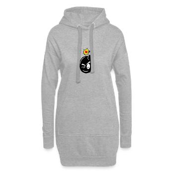 Bombe - Hoodie-Kleid - Grau meliert - Vorne