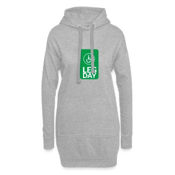 Lustiges Zitat Fitnessstudio -Bein Tag Lustiges Ha - Hoodie-Kleid - Grau meliert - Vorne
