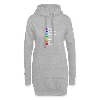 Chakra Fleur de Lotus Yoga Bouddhisme Méditation spir - Sweat-shirt à capuche long Femme - gris chiné - Devant
