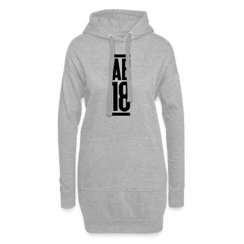 Ab 18 - Hoodie-Kleid - Grau meliert - Vorne