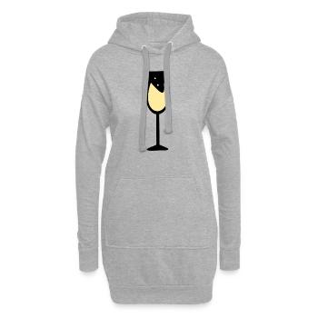 Vin, fête, célébration - Sweat-shirt à capuche long Femme - gris chiné - Devant