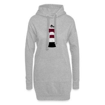 Leuchtturm - Hoodie-Kleid - Grau meliert - Vorne