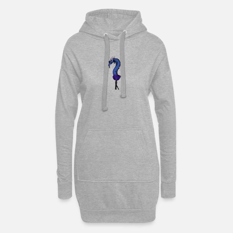 TechMeg - Hoodie-Kleid - Grau meliert