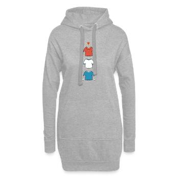 Graphique de la composition de l’équipe de football minimaliste - Sweat-shirt à capuche long Femme - gris chiné - Devant
