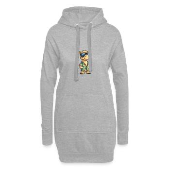 Vacances de bande dessinée de chameau - Sweat-shirt à capuche long Femme - gris chiné - Devant