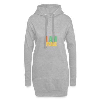I come in peace im peace couples - Hoodie-Kleid - Grau meliert - Vorne