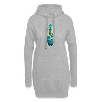 Planche de surf Neptune Lighthouse - Sweat-shirt à capuche long Femme - gris chiné - Devant