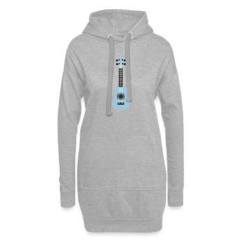 Ukulele - Hoodie-Kleid - Grau meliert - Vorne