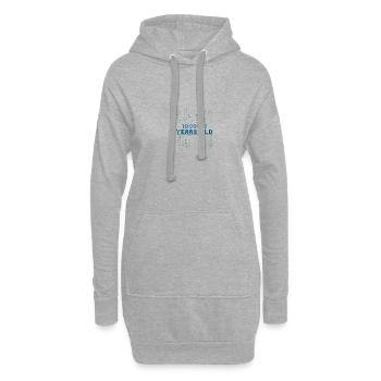 67th Birthday 67 years old Binary Code Computer Science - Hoodie Dress - heather grey - Front