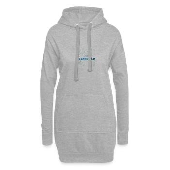 15. Geburtstag 15 Jahre alt Binärcode Coder - Hoodie-Kleid - Grau meliert - Vorne