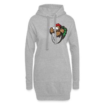 Poket Animals - Hoodie-Kleid - Grau meliert - Vorne
