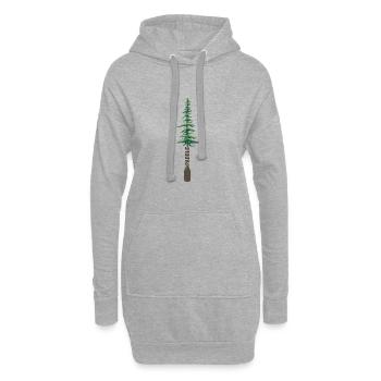 Paddling Kayak Canoe Paddle - Hoodie Dress - heather grey - Front