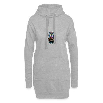 Lloret De Mar 2025 Party Wolf - Hoodie Dress - heather grey - Front