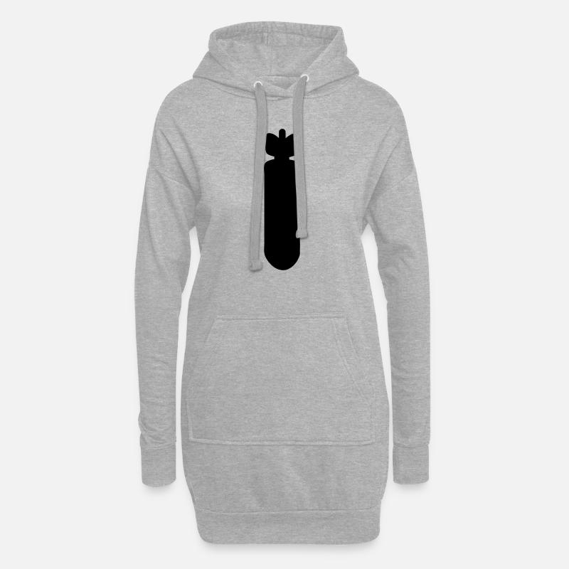 bombe - Hoodie-Kleid - Grau meliert