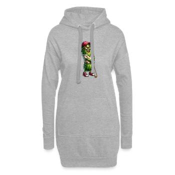 Lustiger Pickel Golf Spieler Humor - Hoodie-Kleid - Grau meliert - Vorne