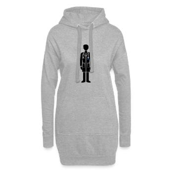 Icône du docteur - Sweat-shirt à capuche long Femme - gris chiné - Devant
