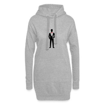 Marié Mariage Célibataire - Sweat-shirt à capuche long Femme - gris chiné - Devant