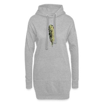 Feder Mosaik Naturkraft - Hoodie-Kleid - Grau meliert - Vorne
