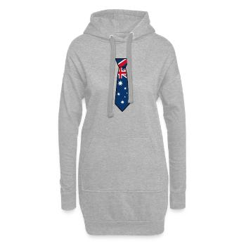 Match nul Australie - Sweat-shirt à capuche long Femme - gris chiné - Devant