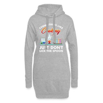 Chimiste chimie humour cadeau de laboratoire de professeur - Sweat-shirt à capuche long Femme - gris chiné - Devant