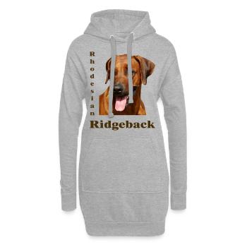 Rhodesian Ridgeback - Sweat-shirt à capuche long Femme - gris chiné - Devant